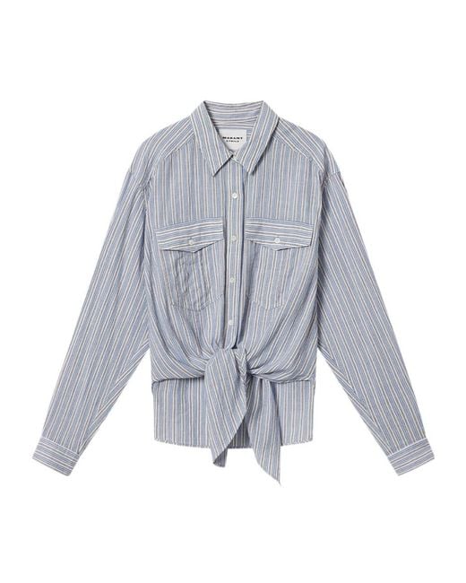 Isabel Marant Gray Étoile Nath Long-Sleeved Shirt