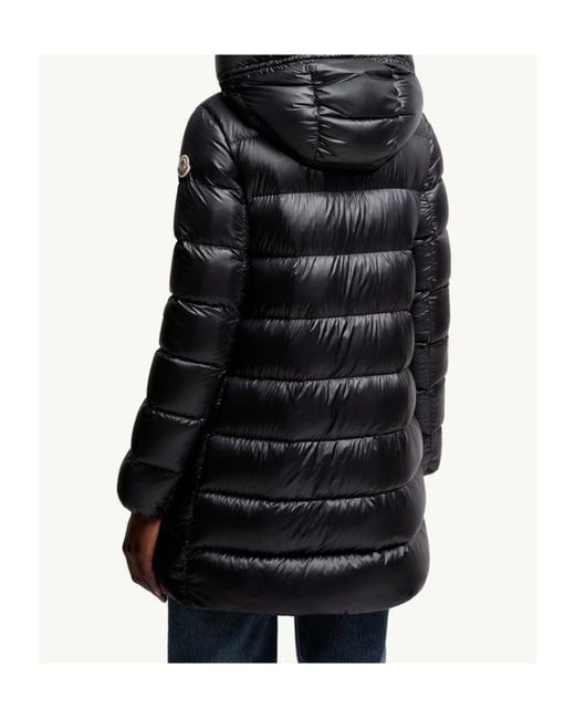Moncler Black Suyenne Hooded Mid-Length Down Jacket