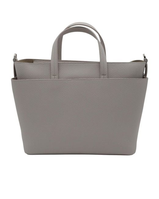Fabiana Filippi Gray Logo Patch Tote Bag