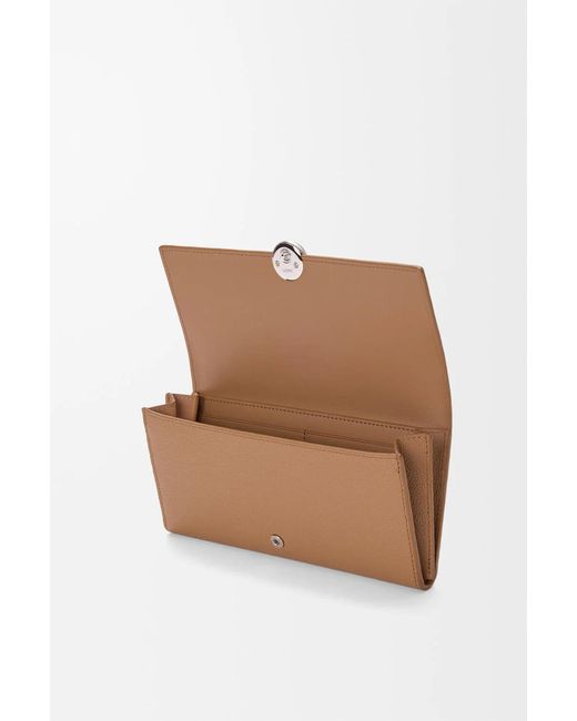 Loewe Brown Pebble Continental Wallet