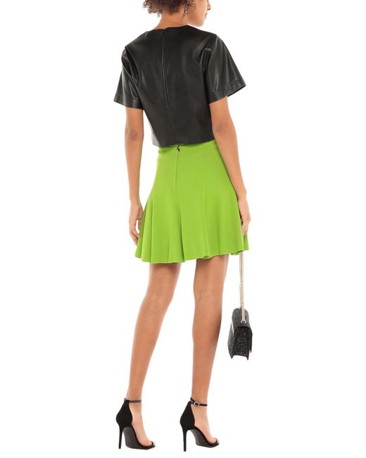 Dolce & Gabbana Green Crepe Flared Skirt