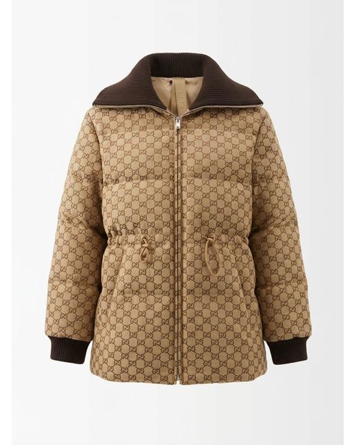 Gucci Brown Padded Zip-Up Jacket