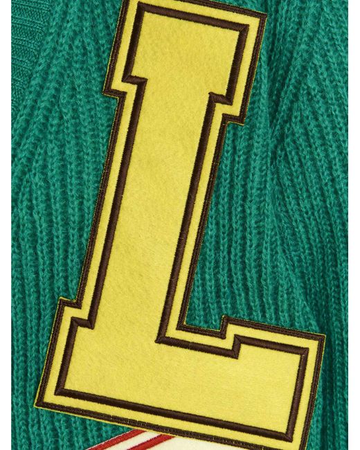 LC23 Green V-Neck Cardigan for men
