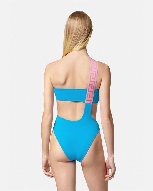 【送料&関税込】Versace Cut-out One Piece Swimsuit Slashed One-Piece Swimsuit Black | VERSACE US