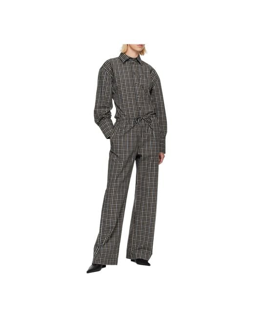 Rohe Black Checked Buttoned Shirt