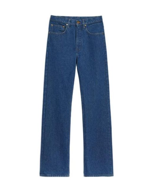Jil Sander Blue Flared Denim Trousers