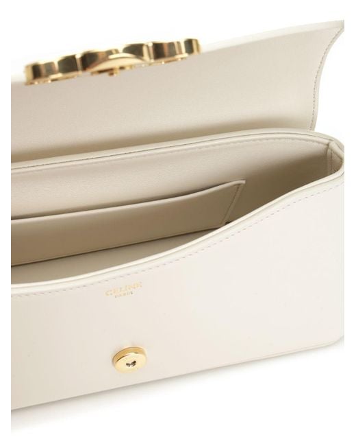 Céline White Flap Shoulder Bag