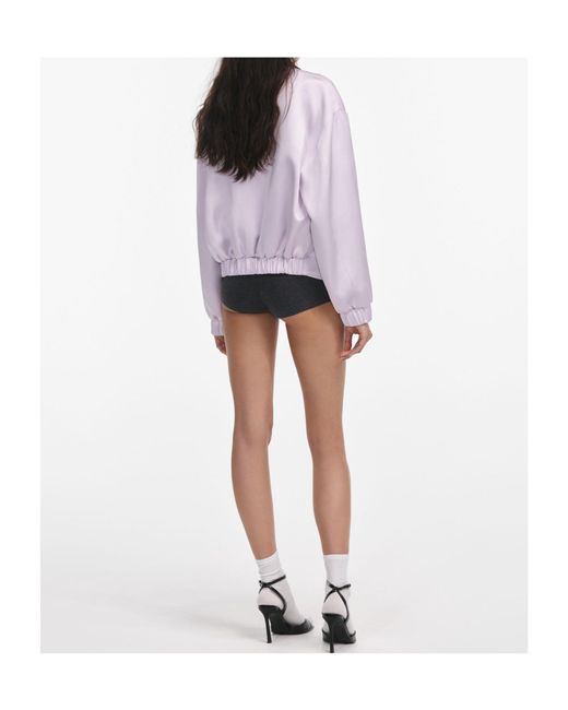 Self-Portrait Pink Contrast-Collar Jacket