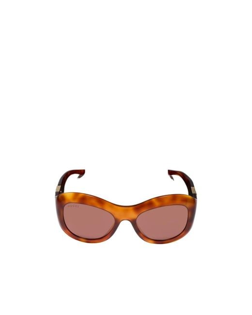 Gucci Pink Round Frame Sunglasses