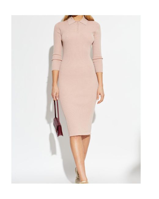 Fendi Pink Wool And Silk Dress