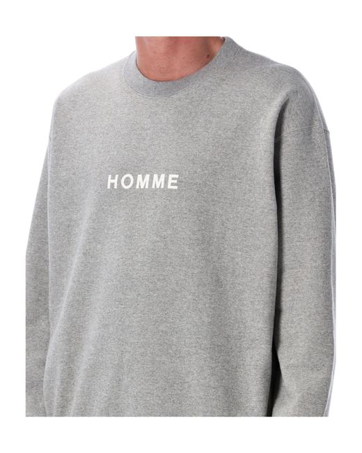 Comme des Garçons Gray Homme Logo Crewneck for men
