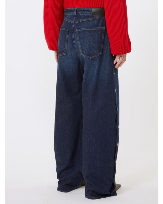 Sportmax Blue Lichene Logo-Patch Jeans