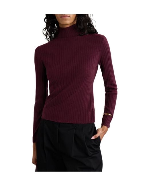 arch4 Purple Logo Turtleneck Sweater