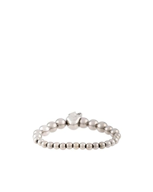 McQueen White Skull Ball Bracelet for men