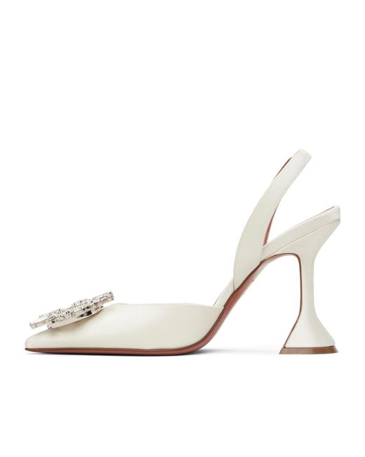 AMINA MUADDI Metallic Begum Sling 95 Pointed-Toe High-Heeled Sandals