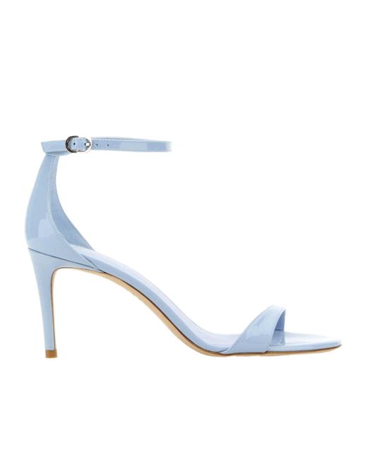 Stuart Weitzman Blue Open-Toed High-Heeled Sandals