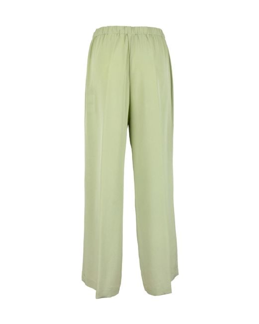 Aspesi Green Elastic Waist Casual Pants
