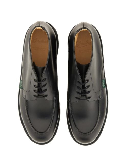 Paraboot Black Round Toe Ankle Boots for men