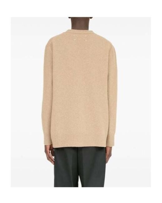 Maison Margiela Natural V-Neck Button-Up Cardigan for men