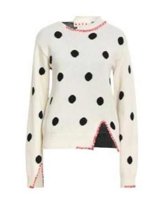 Marni Natural Wool Round Neck Knitwear
