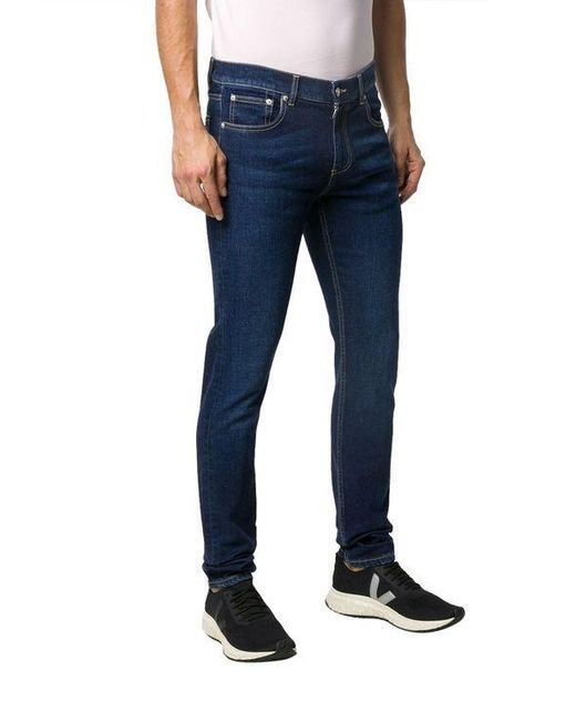 McQueen Blue Logo Jeans for men