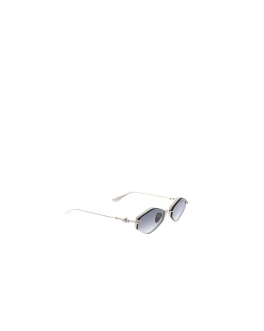 Chrome Hearts White Geometric Sunglasses for men
