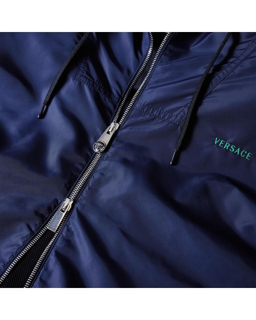 Versace Blue Hooded Jacket for men