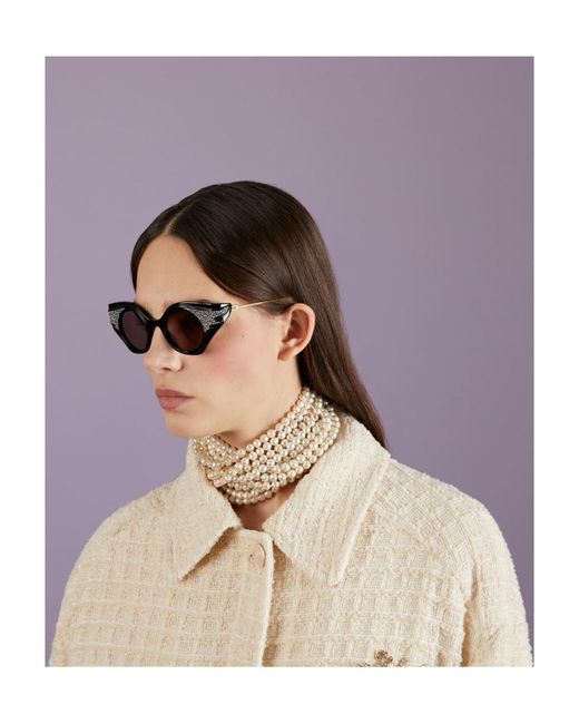Gucci Multicolor Eyewear Cat-Eye Framed Sunglasses