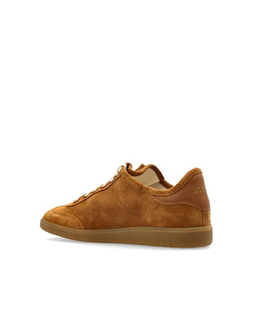 Isabel Marant Brown Lace-Up Low-Top Sneakers