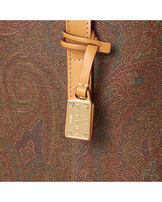 Etro Brown Logo Handbag