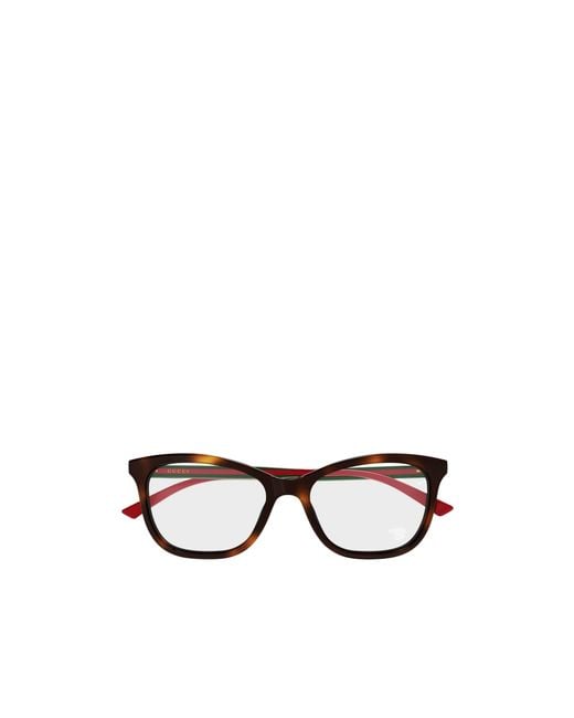 Gucci White Eyewear Rectangle Frame Glasses