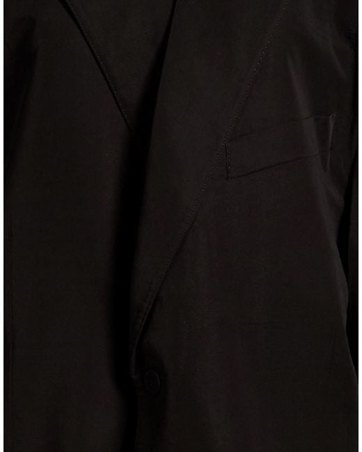 Balenciaga Black Solid-Colored Long Coat