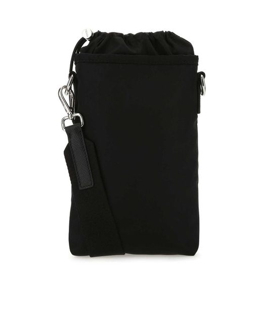 Prada Black Re-Nylon Smartphone Case for men