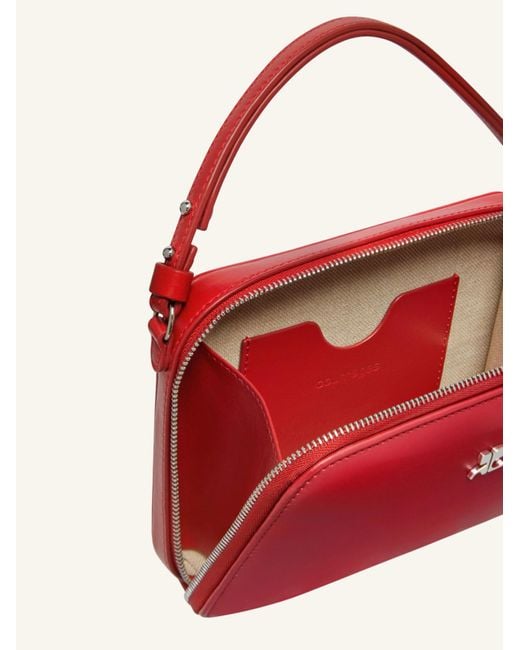 Courreges Red Courrèges Cloud Logo Plaque Chained Shoulder Bag