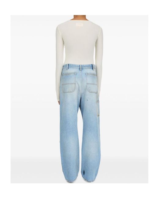 MM6 by Maison Margiela Blue Distressed Jeans