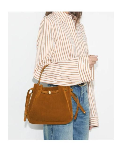Tory Burch Brown Romy Suede Bucket Bag