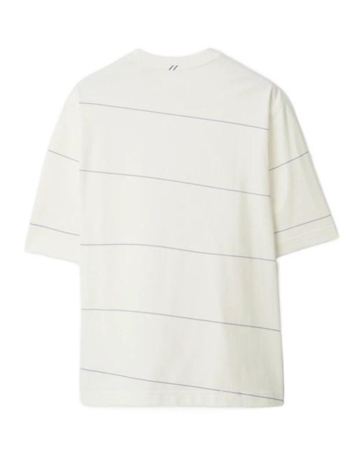 Burberry White Equestrian Knight T-shirt for men