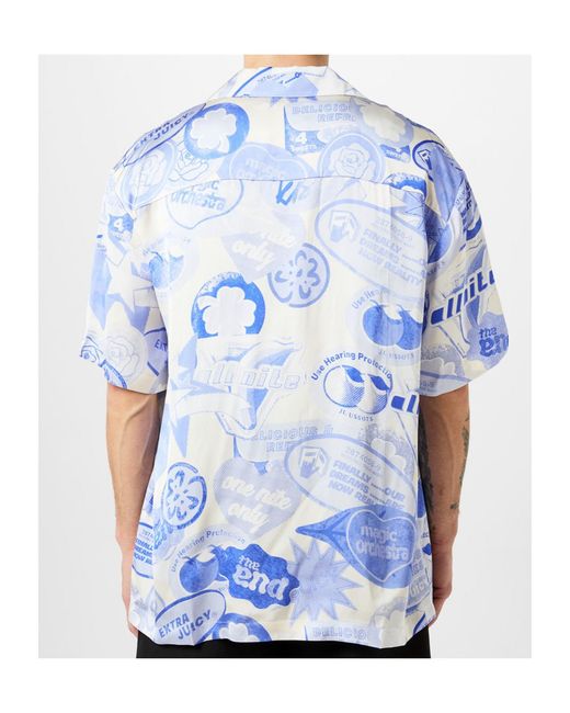 Jil Sander Blue Printed Shirt for men