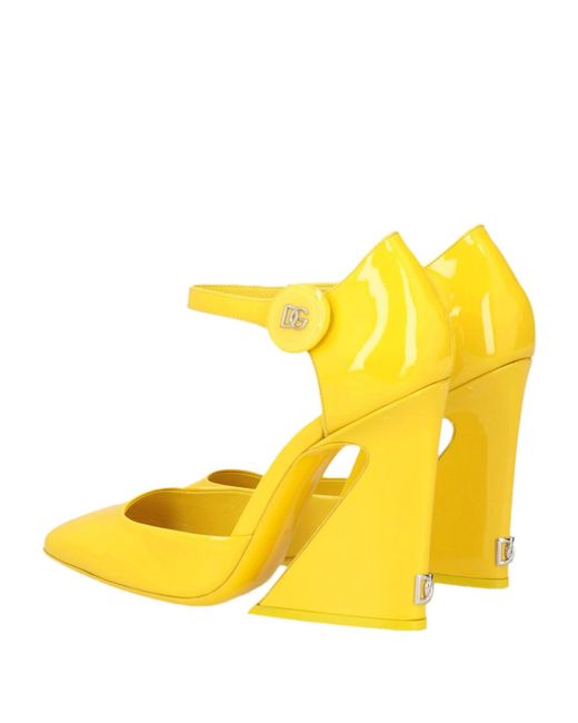 Dolce & Gabbana Yellow Solid Color Courts