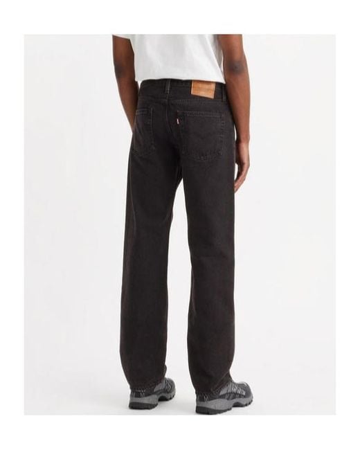 Levi's Black 555 Relaxed Straight Trousers for men