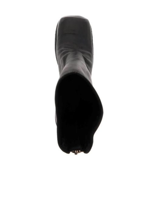 Guidi Black Square Head And Ankle Boots