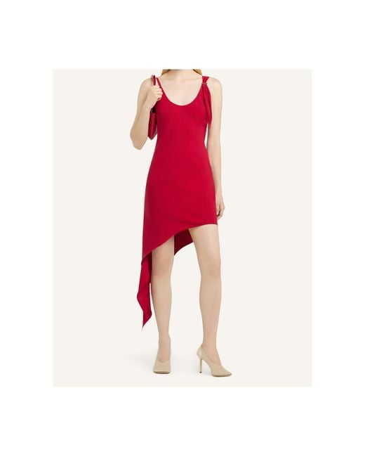 Courreges Red Courrèges Knot Sleeveless Mini Dress