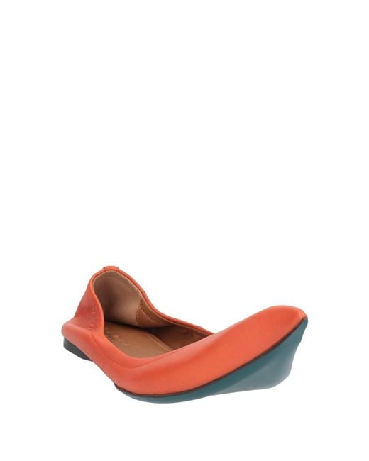 Marni Red Solid Color Ballet Flats