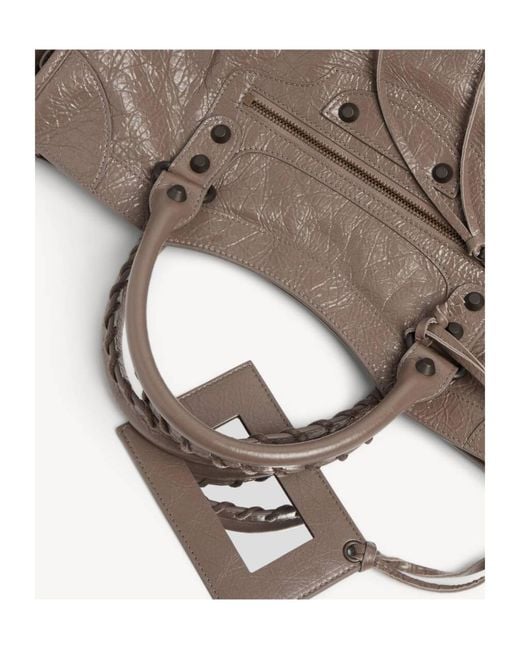 Balenciaga Metallic Le City Medium Shoulder Bag