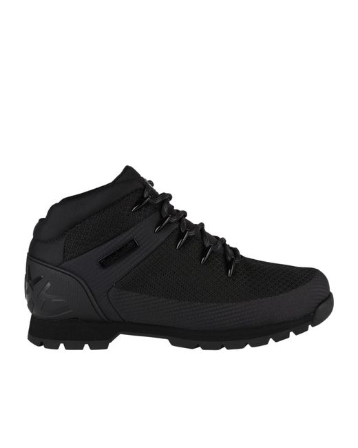 Timberland Black Front Lace-Up Boots for men