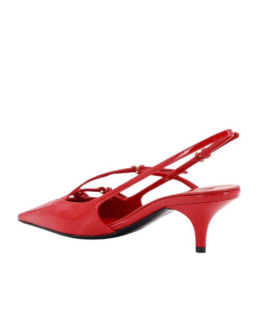 Miu Miu Red Logo Patent Slingback Pump