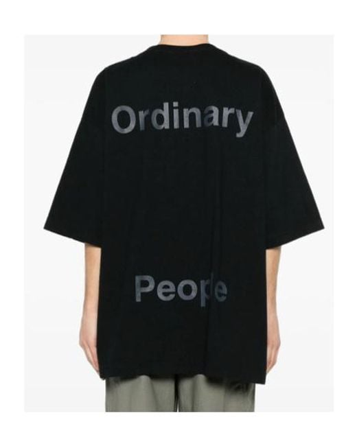 Maison Mihara Yasuhiro Black Printed Logo Patch T-Shirt for men