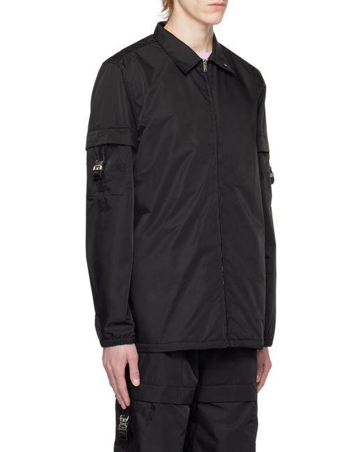 Givenchy Black 4G Buckled Pocket Overshirt for men