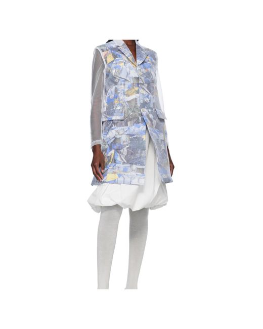 Comme des Garçons Blue Layered Jacket