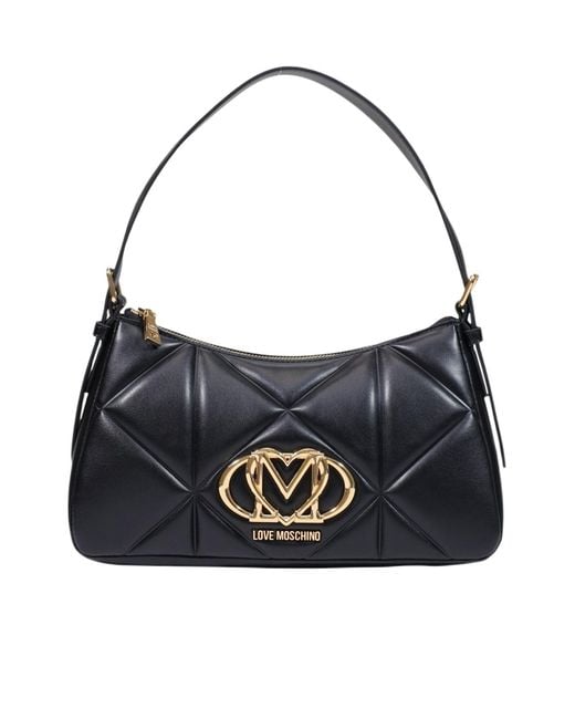 Moschino Black Quilted Shoulder Bag